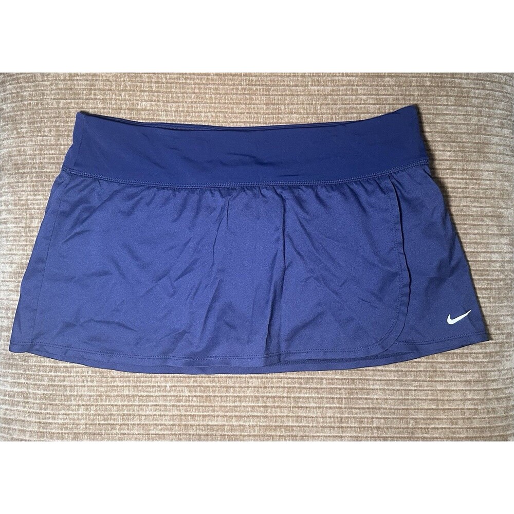 Nike Women's Navy Blue Athletic Skirt M Tennis Golf Elastic Waist Lightweight
